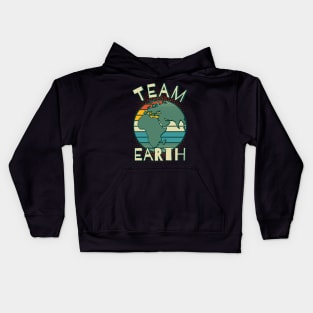 Team Earth Retro Colors Kids Hoodie